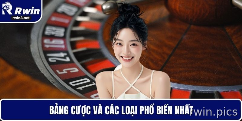 Bảng cược Roulette và các loại cược phổ biến